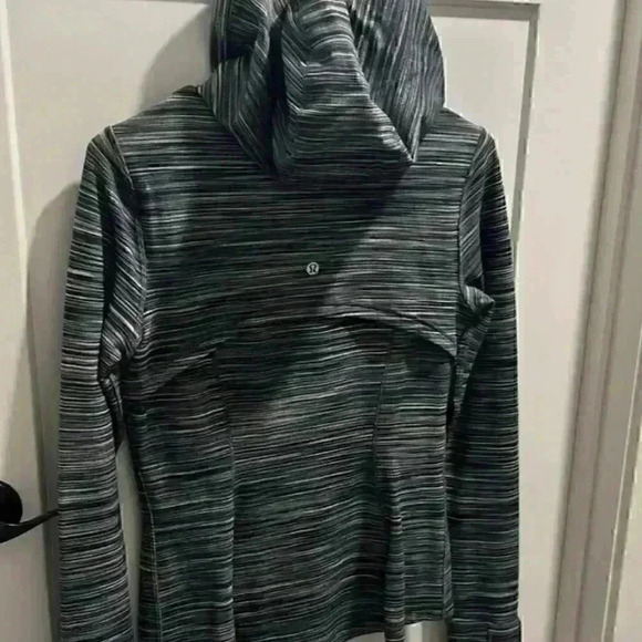 Lululemon Hooded Define Jacket *Nulu Space Dye Heathered Nocturnal Teal Sz8 EUC - Picture 8 of 9